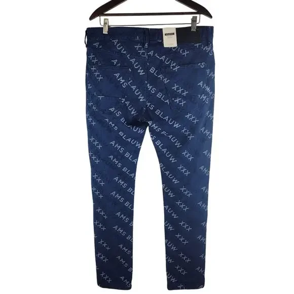 NEW Scotch & Soda Amsterdams Blauw Slim Jeans Blue Size 33